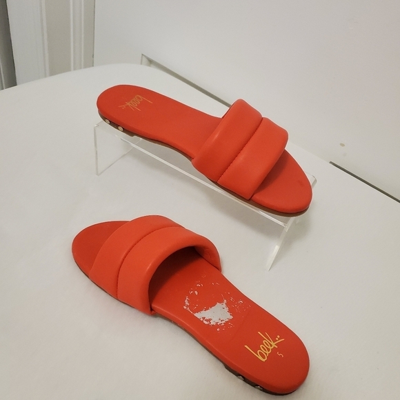 Beek Sugarbird Leather Slides Size 5, colorful, stylish, chic, beach - Picture 8 of 11